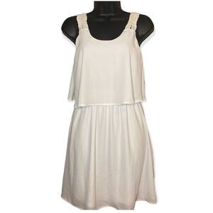 Rue21 White Silky Lace Sleeveless Dress